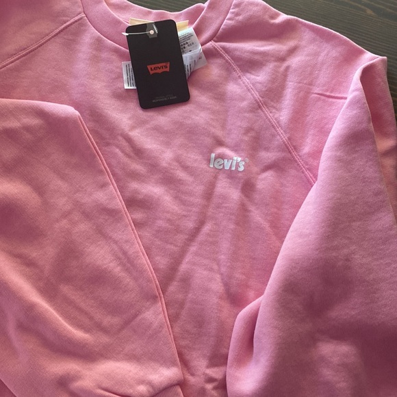 Levi's® NWT Laundry Day Raglan Cropped Crew Neck Sweatshirt Size Large - Picture 3 of 6